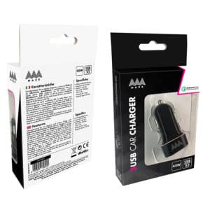 AAAmaze Caricatore auto con doppia USB + TYPE - C - car charger Alu fast 3 out TYPE-C 45W