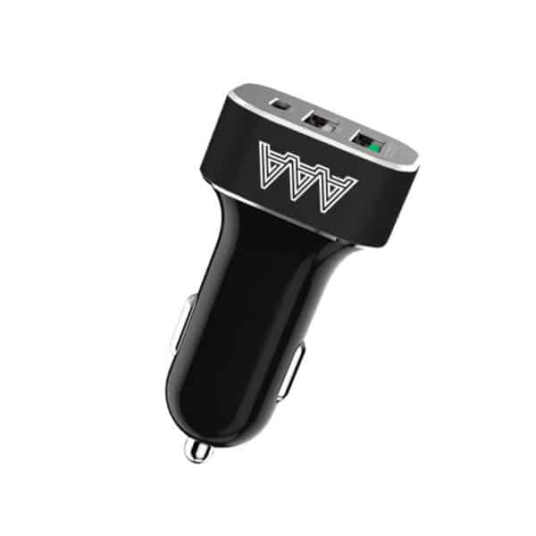 AAAmaze Caricatore auto con doppia USB + TYPE - C - car charger Alu fast 3 out TYPE-C 45W