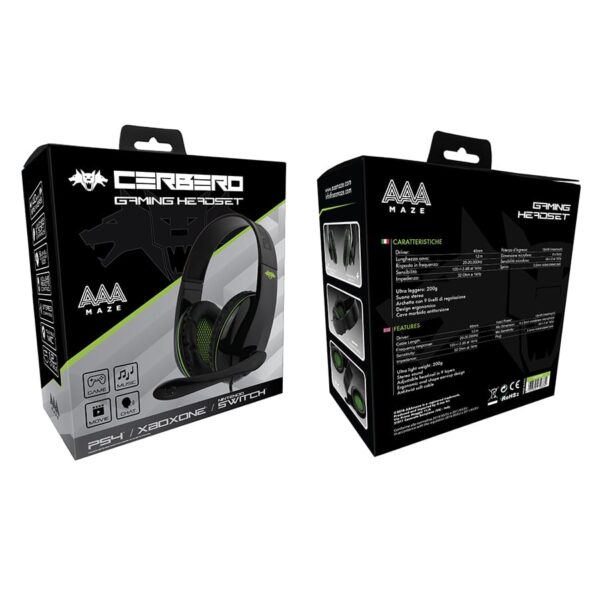 AAAmaze Cerbero Cuffia Gaming Headset PS4/XBOX ONE