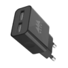 AAAmaze Caricatore Travel Charger 2 USB 3.0 A+cavo USB micro con Adattatore TYPE-C Nero