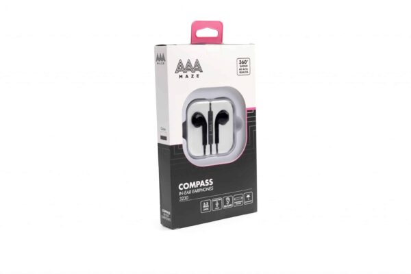 Auricolari a filo AAAmaze EA-3 nero COMPASS