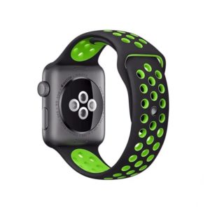 Cinturino AAAmaze Apple Watch in silicone Black/Neon Green