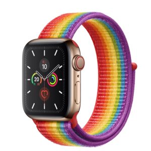 Cinturino AAAmaze Apple Watch in nylon Arcobaleno