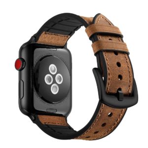 Cinturino AAAmaze Apple Watch in pelle e silicone Dark Brown