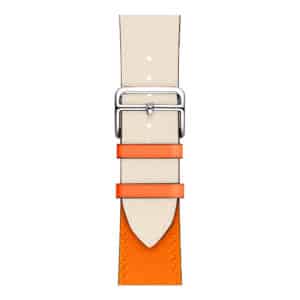 Cinturino AAAmaze Apple Watch in pelle Cream/Orange