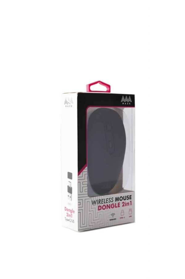 Mouse AAAmaze wireless DONGLE Type-C USB nero