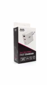 Travel Charger AAAmaze 30 Watt 1 porta USB 1 porta TYPE-C