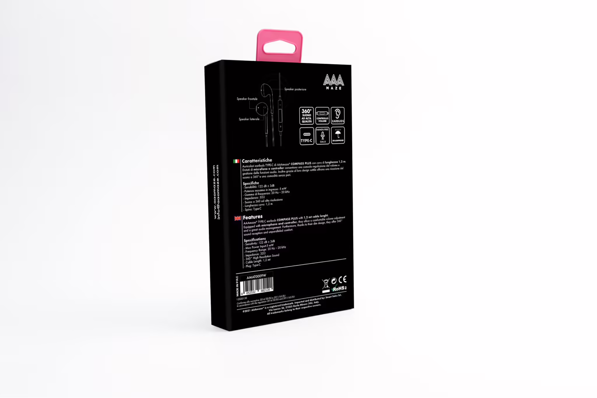 Auricolari AAAmazea filo COMPASS PRO con connettore Type-C