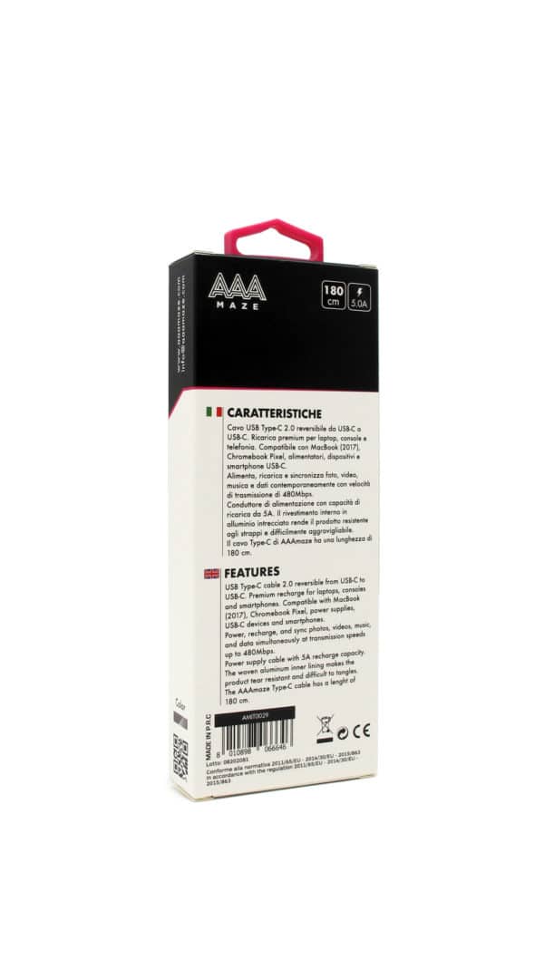 Cavo TYPE-C a TYPE-C AAAmaze 1,8 metri