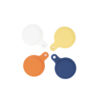 Kit portachiavi AAAmaze per Apple Airtag (4 pezzi) in silicone bianco/blu/giallo/rosso