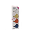 Kit portachiavi AAAmaze per Apple Airtag (4 pezzi) in silicone bianco/blu/giallo/rosso