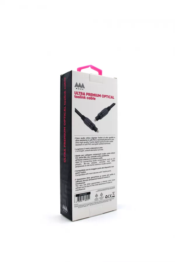 AAAmaze Cavo ottico ultra premium TOSLINK da 1 e 2 metri - immagine 6