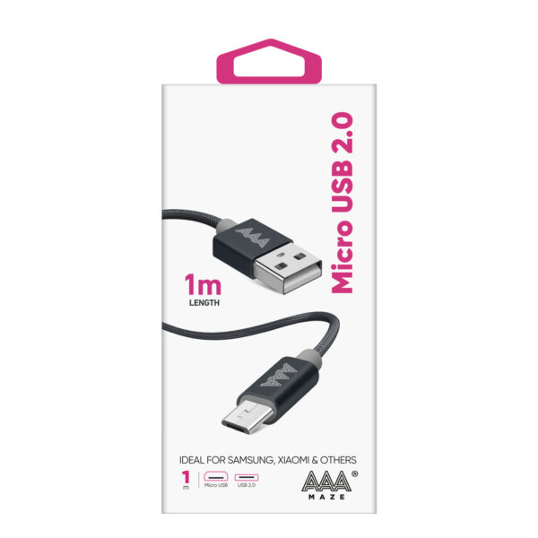 Cavo micro USB - USB 2.0 AAAmaze lunghezza 1mt. - immagine 3
