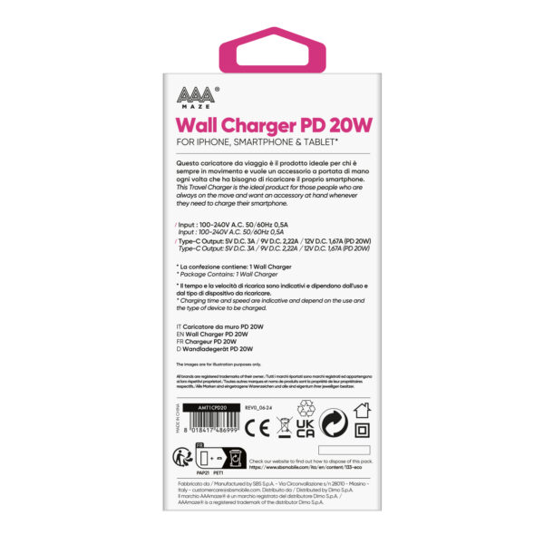 Caricabatterie da viaggio AAAmaze 1 porta USB-C PD 20W o 30W - immagine 6