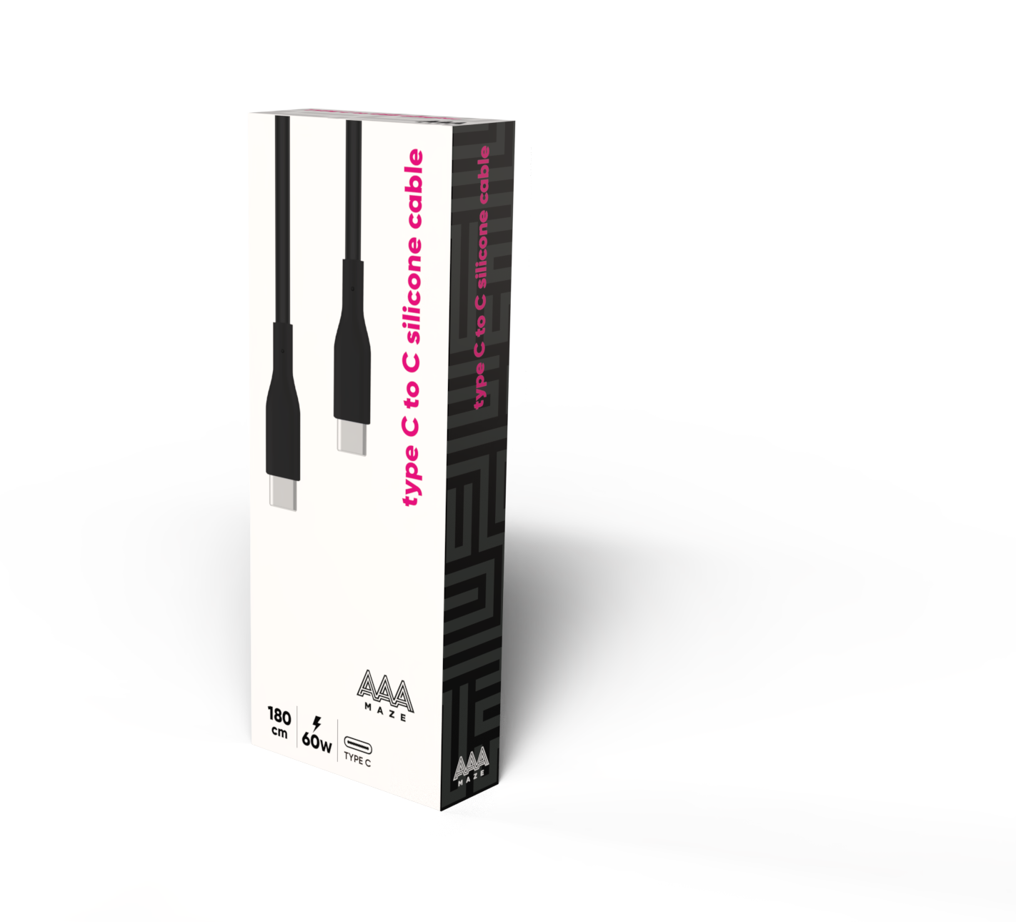 Cavo in silicone AAAmaze 1,2 - 1,8 metri 60w Type-C to Type-C - immagine 6