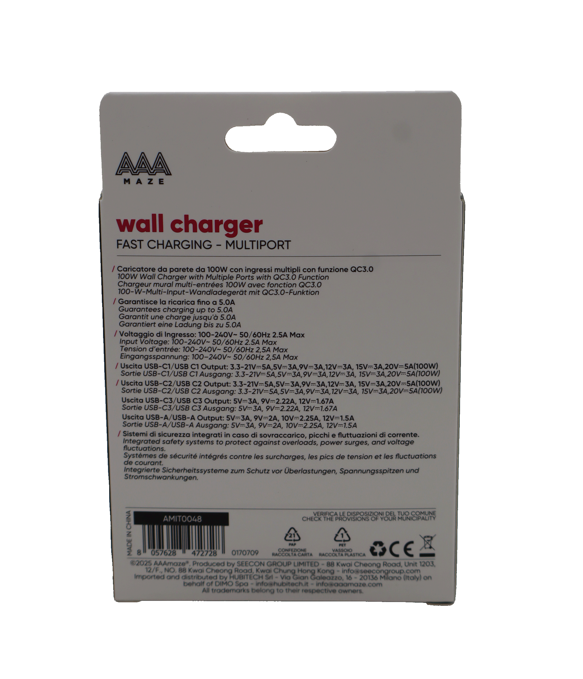 Alimentatore da parete AAAmaze multiporta 100W - immagine 3