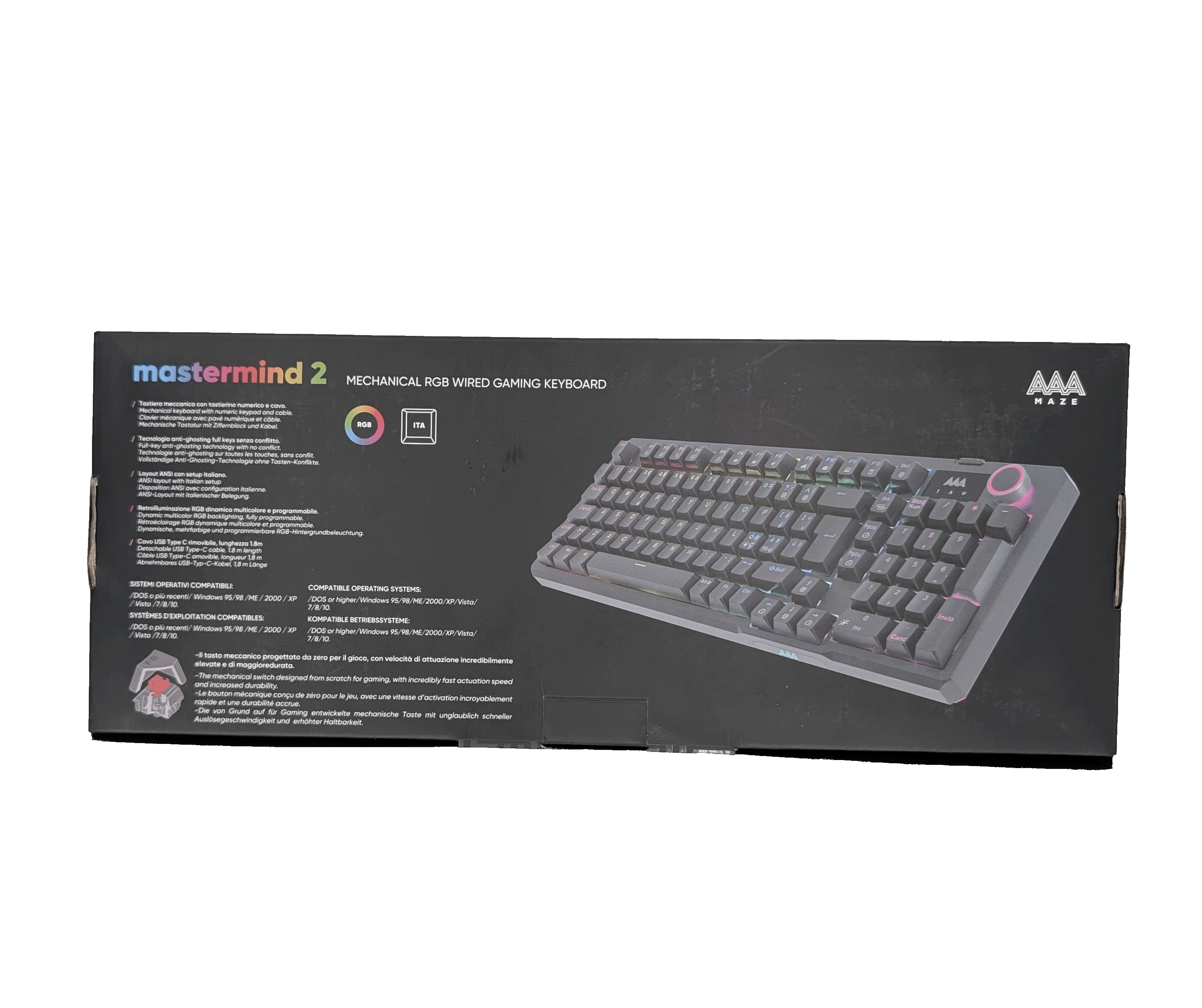 Tastiera Gaming AAAmaze Mastermind 2 Mechanical RGB Wired - immagine 3